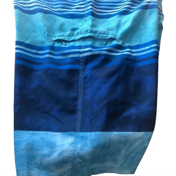 Atlantic Shoals Surf Shop Men’s Blue Striped Board Shorts Size 34 - Picture 5 of 9